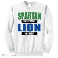 Spartan On Saturday Lion On Sunday Sweatshirt thumb 0
