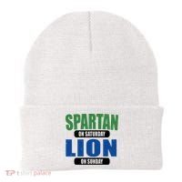 Spartan On Saturday Lion On Sunday Beanie thumb 0