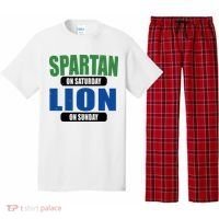 Spartan On Saturday Lion On Sunday Pajama Set thumb 0