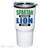 Spartan On Saturday Lion On Sunday Tumbler thumb 0