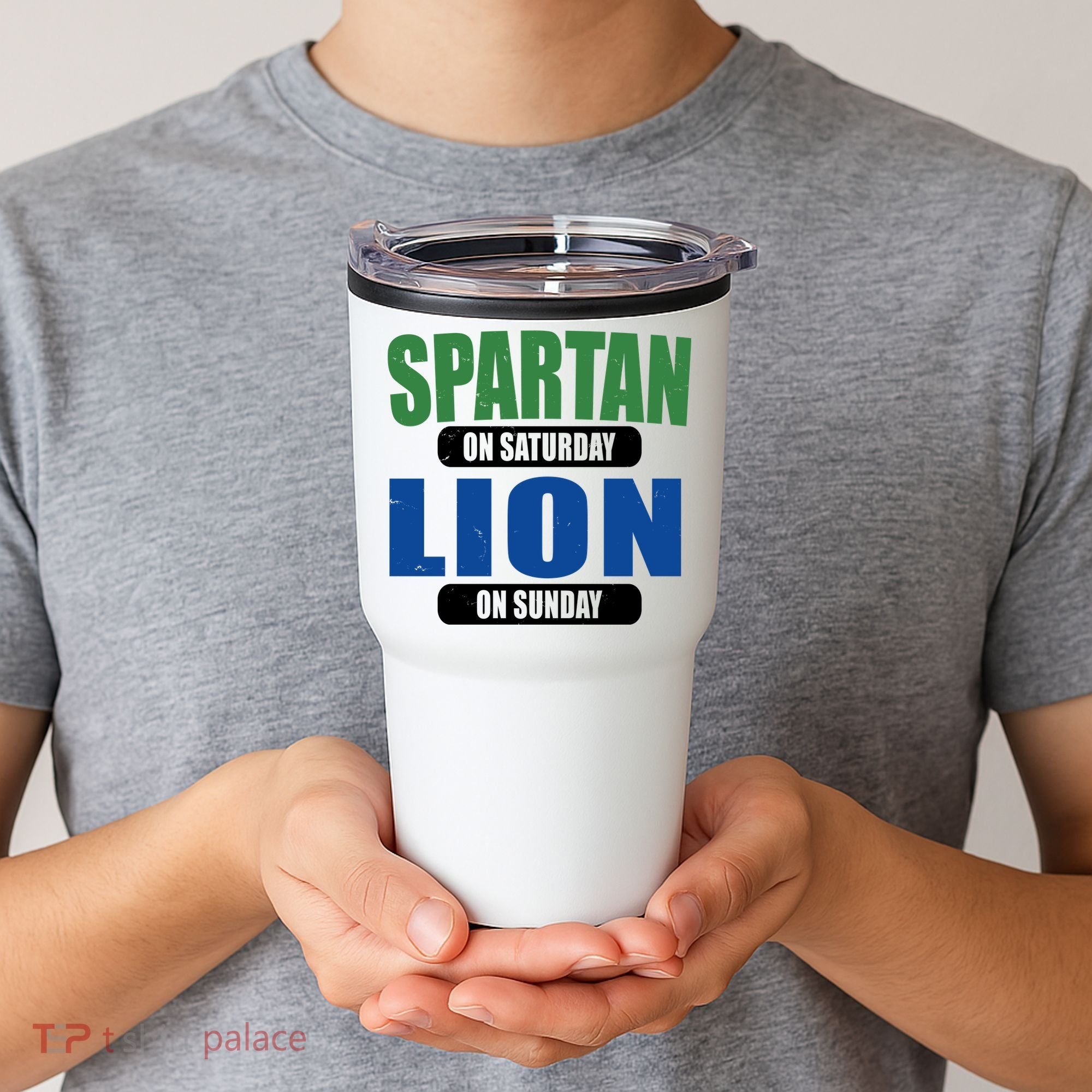 Spartan On Saturday Lion On Sunday Tumbler