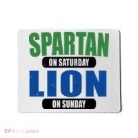 Spartan On Saturday Lion On Sunday Mousepad thumb 0