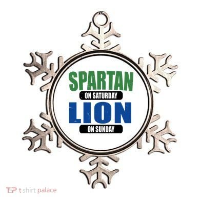Spartan On Saturday Lion On Sunday Ornament