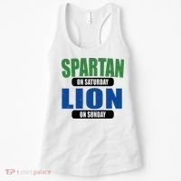 Spartan On Saturday Lion On Sunday Women's Tank Top thumb 0