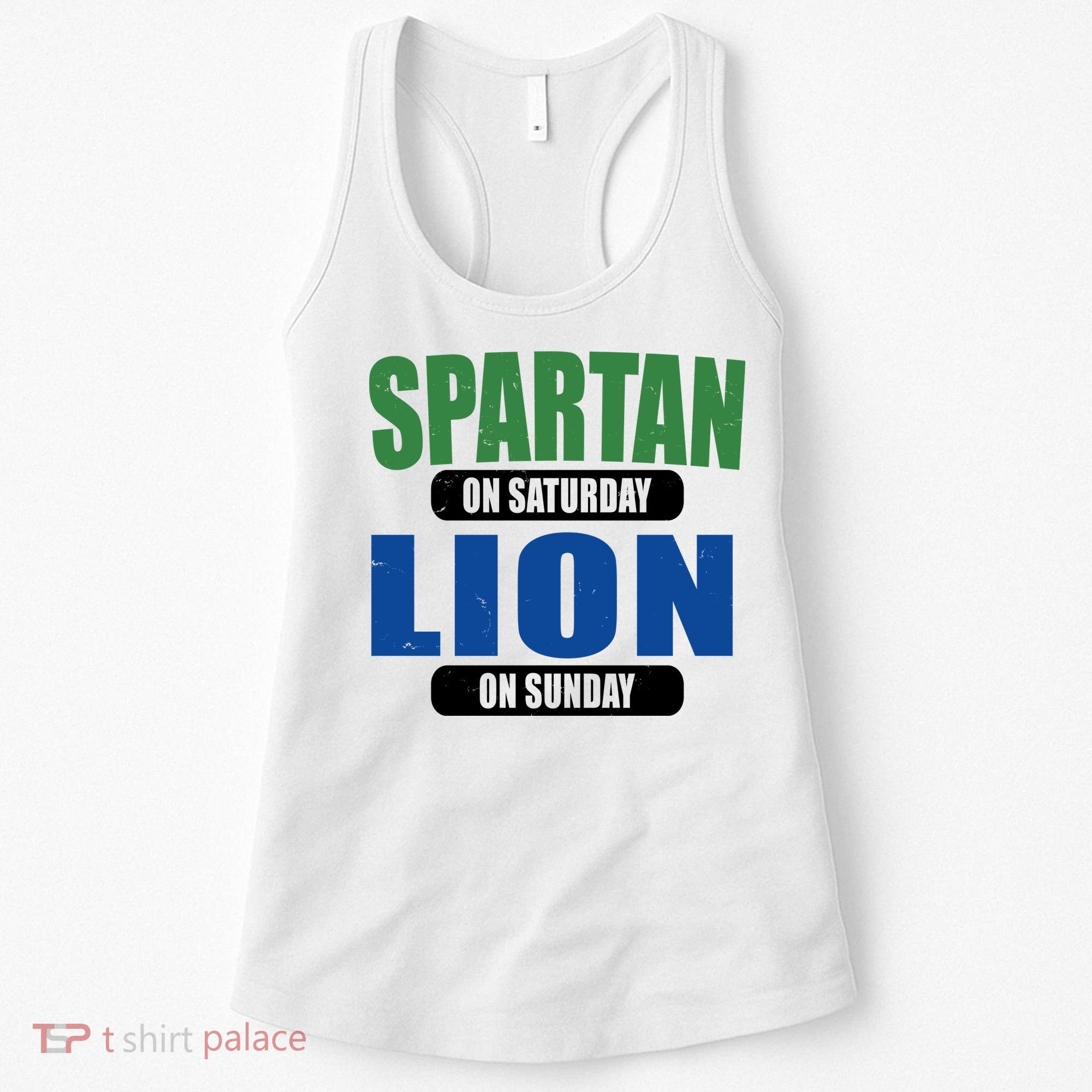 Spartan On Saturday Lion On Sunday Women's Tank Top