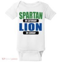Spartan On Saturday Lion On Sunday Baby Bodysuit thumb 0
