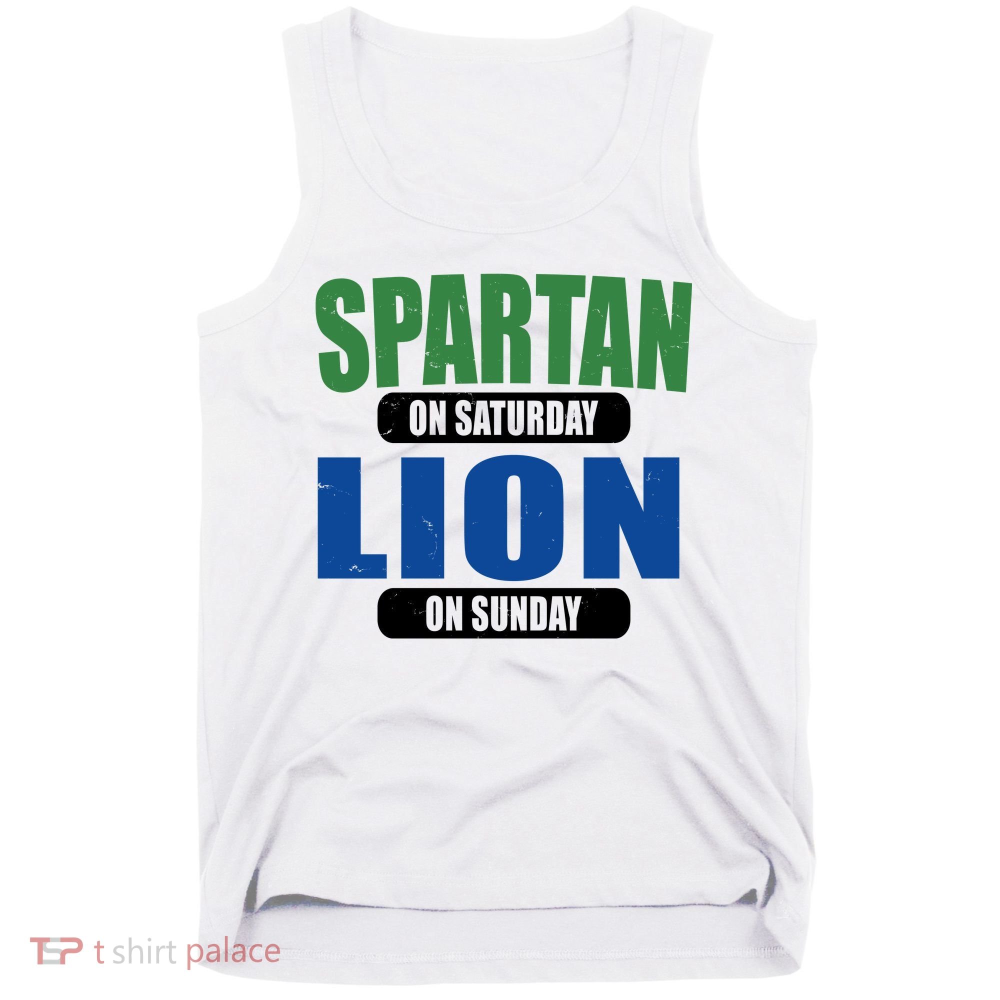 Spartan On Saturday Lion On Sunday Tank Top