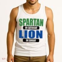 Spartan On Saturday Lion On Sunday Tank Top thumb 3