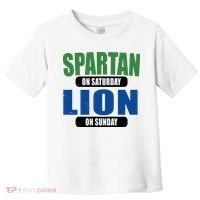 Spartan On Saturday Lion On Sunday Toddler T-Shirt thumb 0