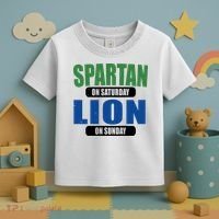 Spartan On Saturday Lion On Sunday Toddler T-Shirt thumb 3