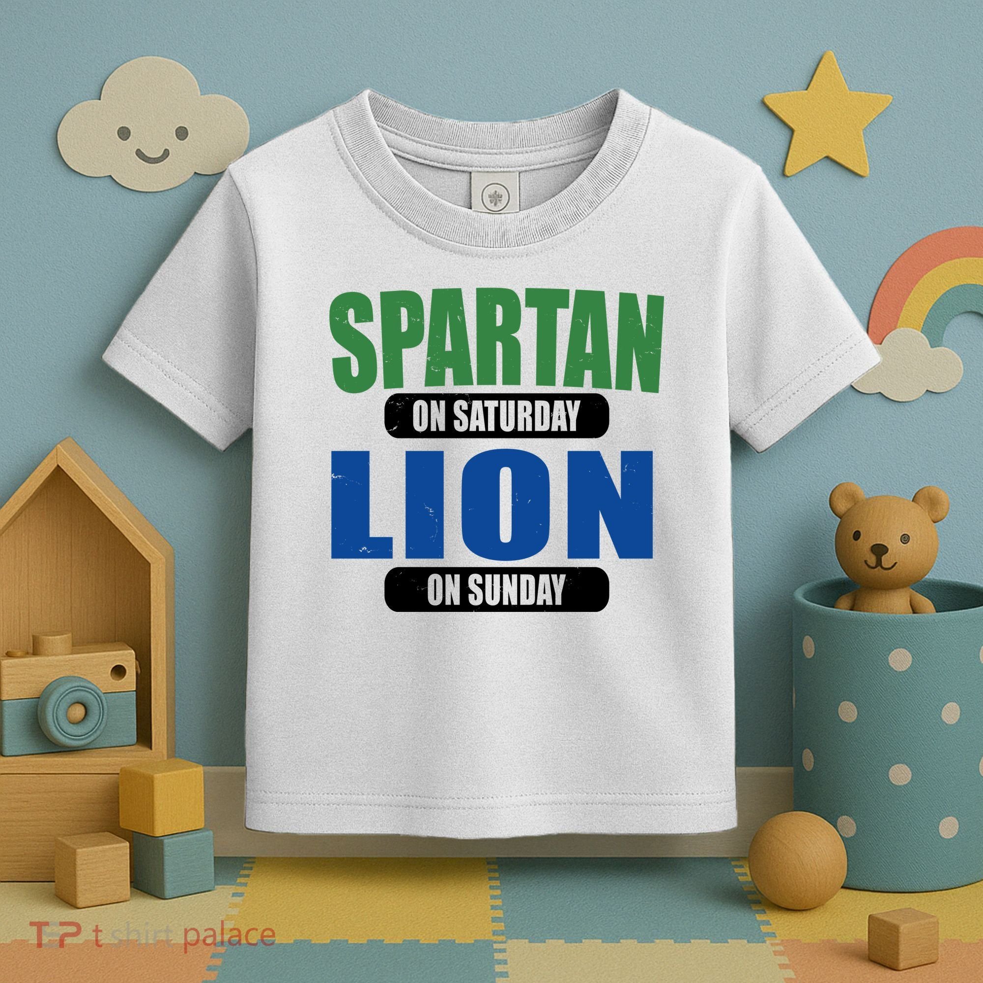 Spartan On Saturday Lion On Sunday Toddler T-Shirt