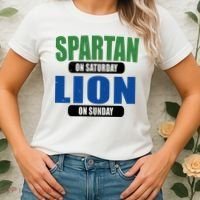 Spartan On Saturday Lion On Sunday Women's T-Shirt thumb 2