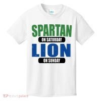 Spartan On Saturday Lion On Sunday Kids T-Shirt thumb 0