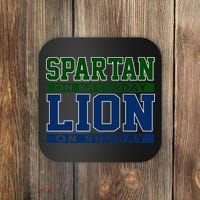 Spartan On Saturday Lion On Sunday Funny Detroit Coaster thumb 0