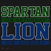 Spartan On Saturday Lion On Sunday Funny Detroit Toddler Hoodie thumb 2