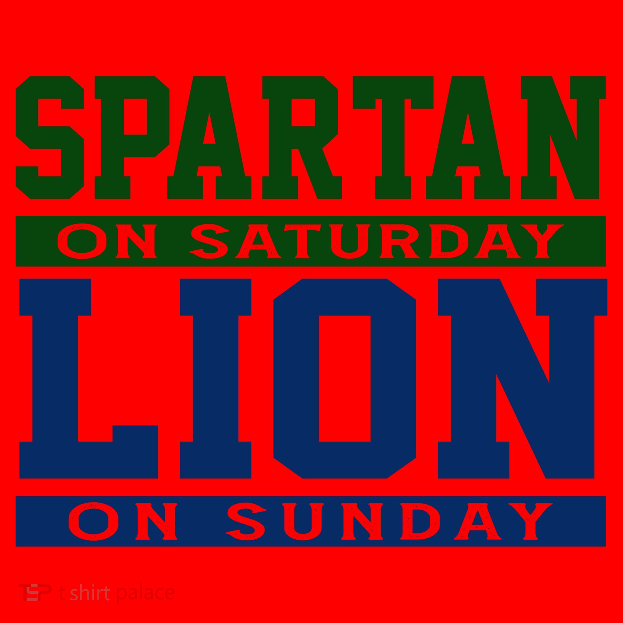 Spartan On Saturday Lion On Sunday Funny Detroit Santa Hat