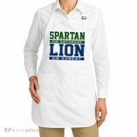 Spartan On Saturday Lion On Sunday Funny Detroit Apron thumb 2