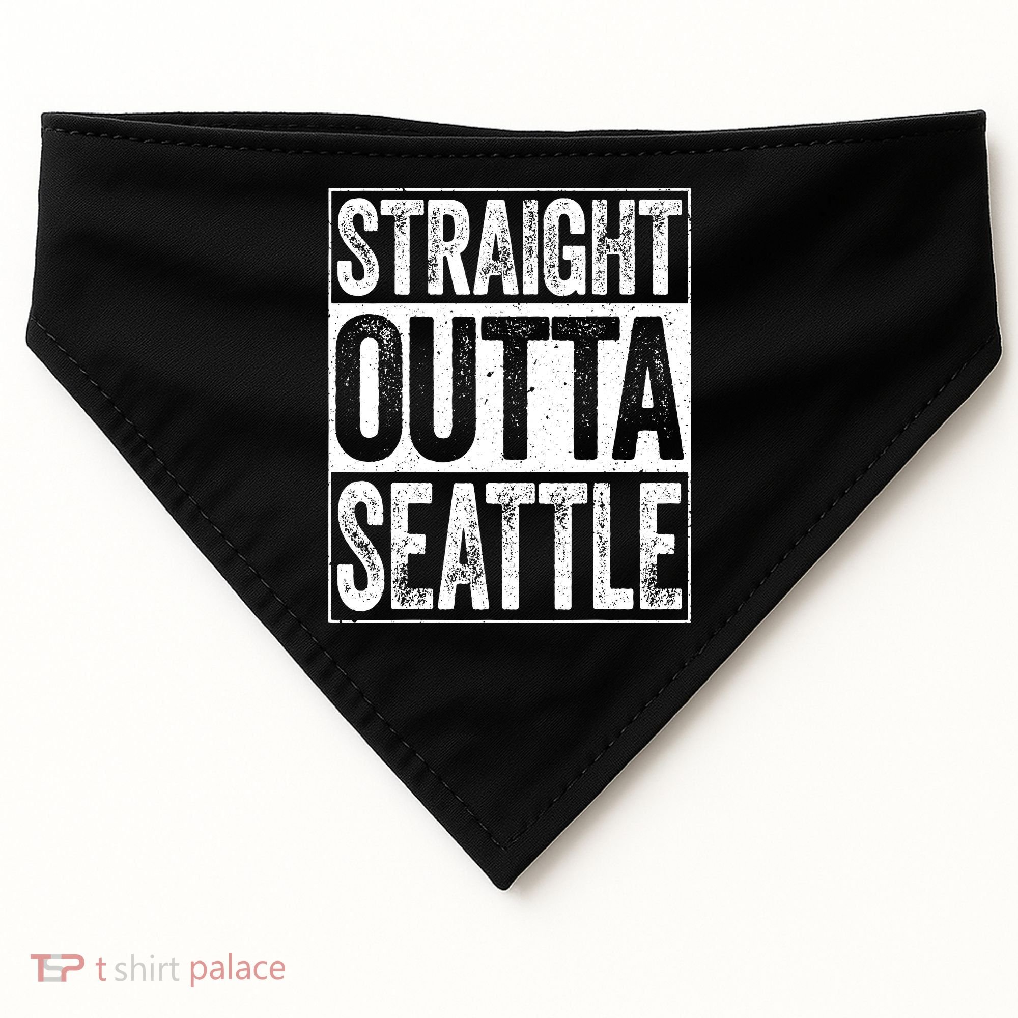 Straight Outta Seattle Washington USA-Made Doggie Bandana