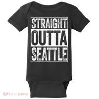 Straight Outta Seattle Washington Baby Bodysuit thumb 0