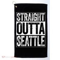 Straight Outta Seattle Washington Golf Towel thumb 0