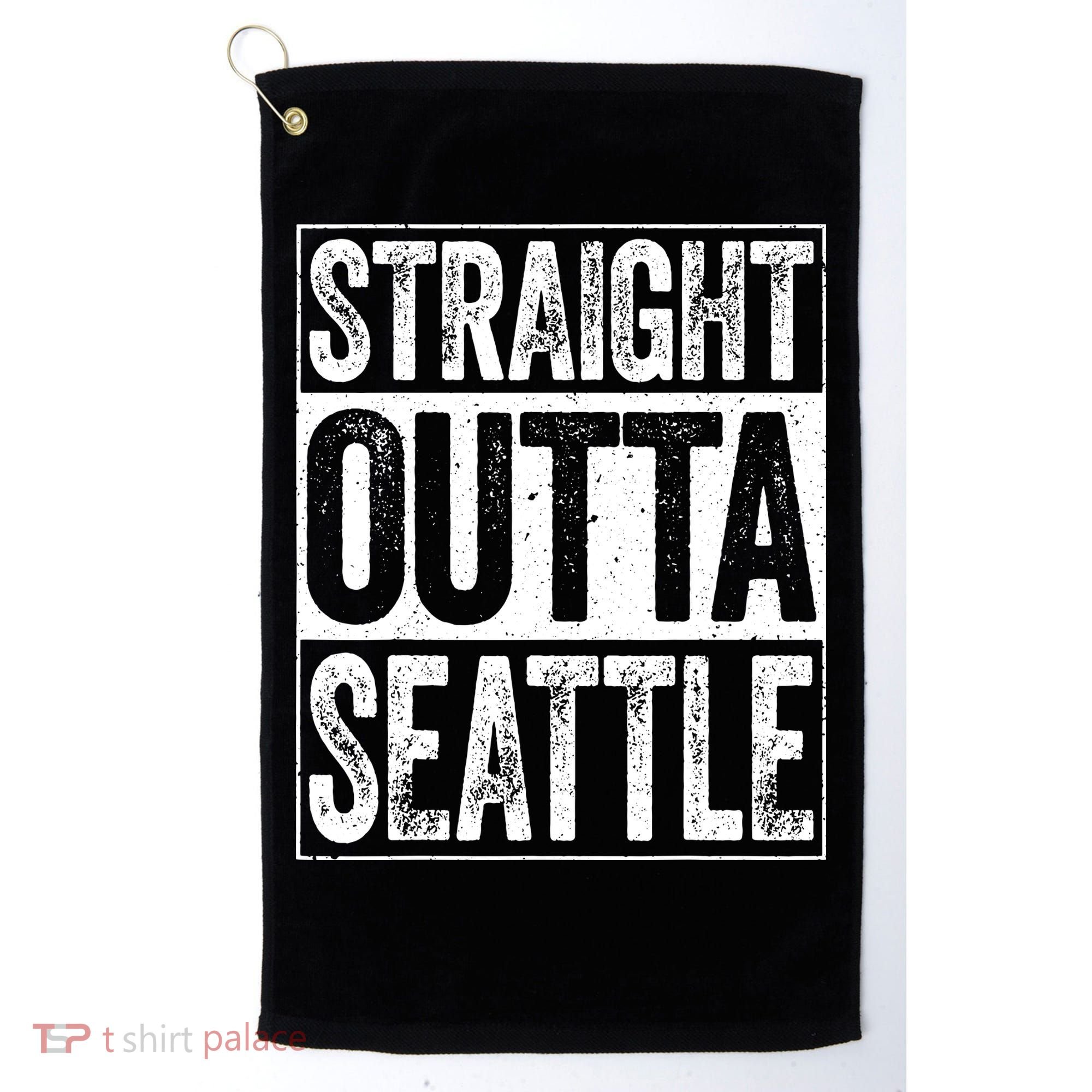 Straight Outta Seattle Washington Golf Towel