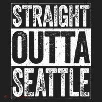 Straight Outta Seattle Washington Golf Towel thumb 3