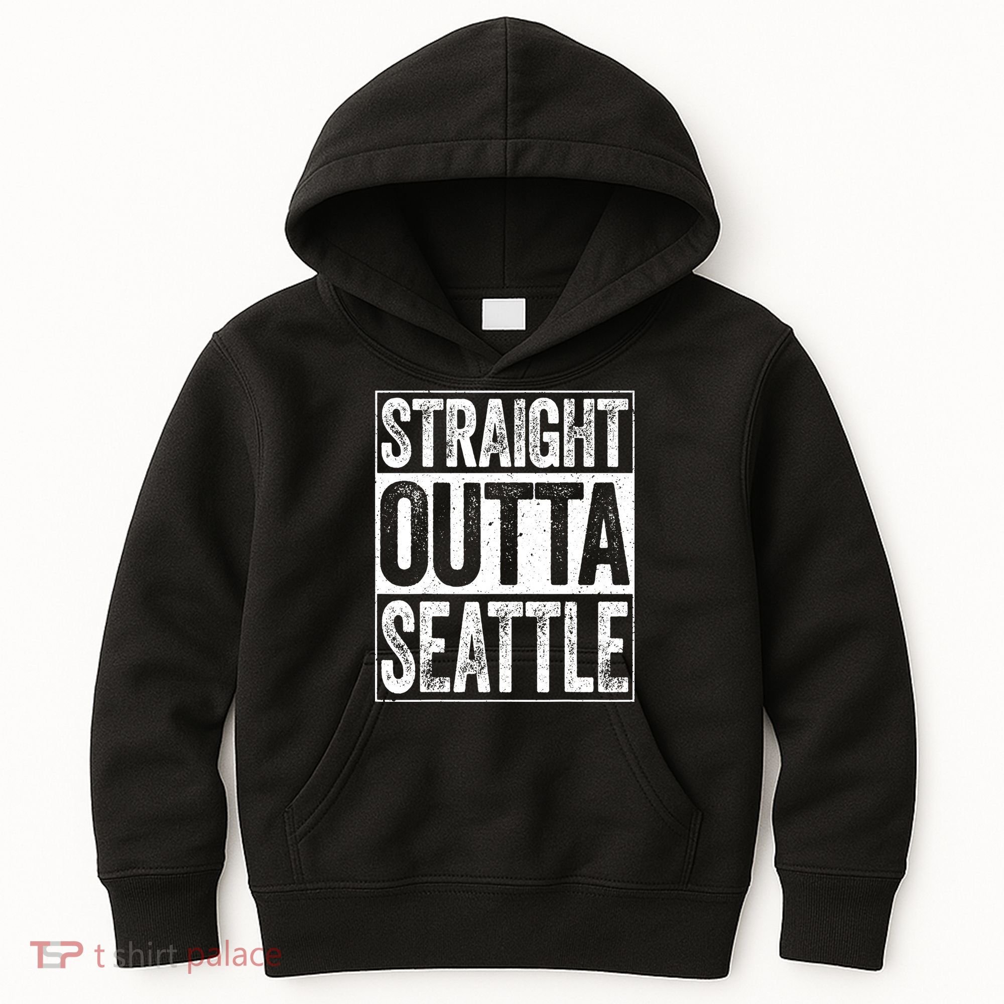 Straight Outta Seattle Washington Kids Hoodie