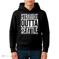 Straight Outta Seattle Washington Kids Hoodie thumb 4