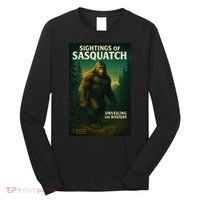 Sightings Of Sasquatch Cryptid Mystery Forest Long Sleeve Shirt thumb 0