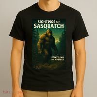 Sightings Of Sasquatch Cryptid Mystery Forest T-Shirt thumb 3