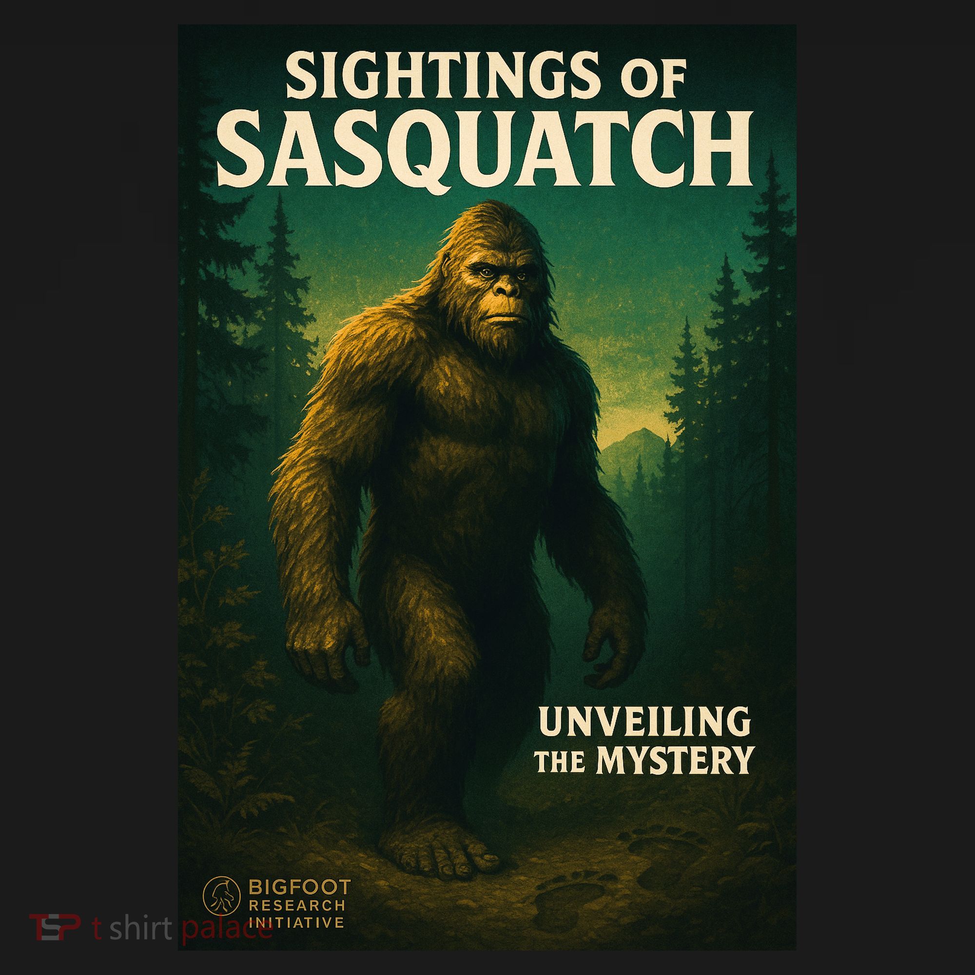 Sightings Of Sasquatch Cryptid Mystery Forest T-Shirt