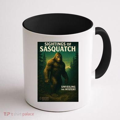 Sightings Of Sasquatch Cryptid Mystery Forest Coffee Mug back