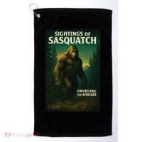 Sightings Of Sasquatch Cryptid Mystery Forest Golf Towel thumb 0