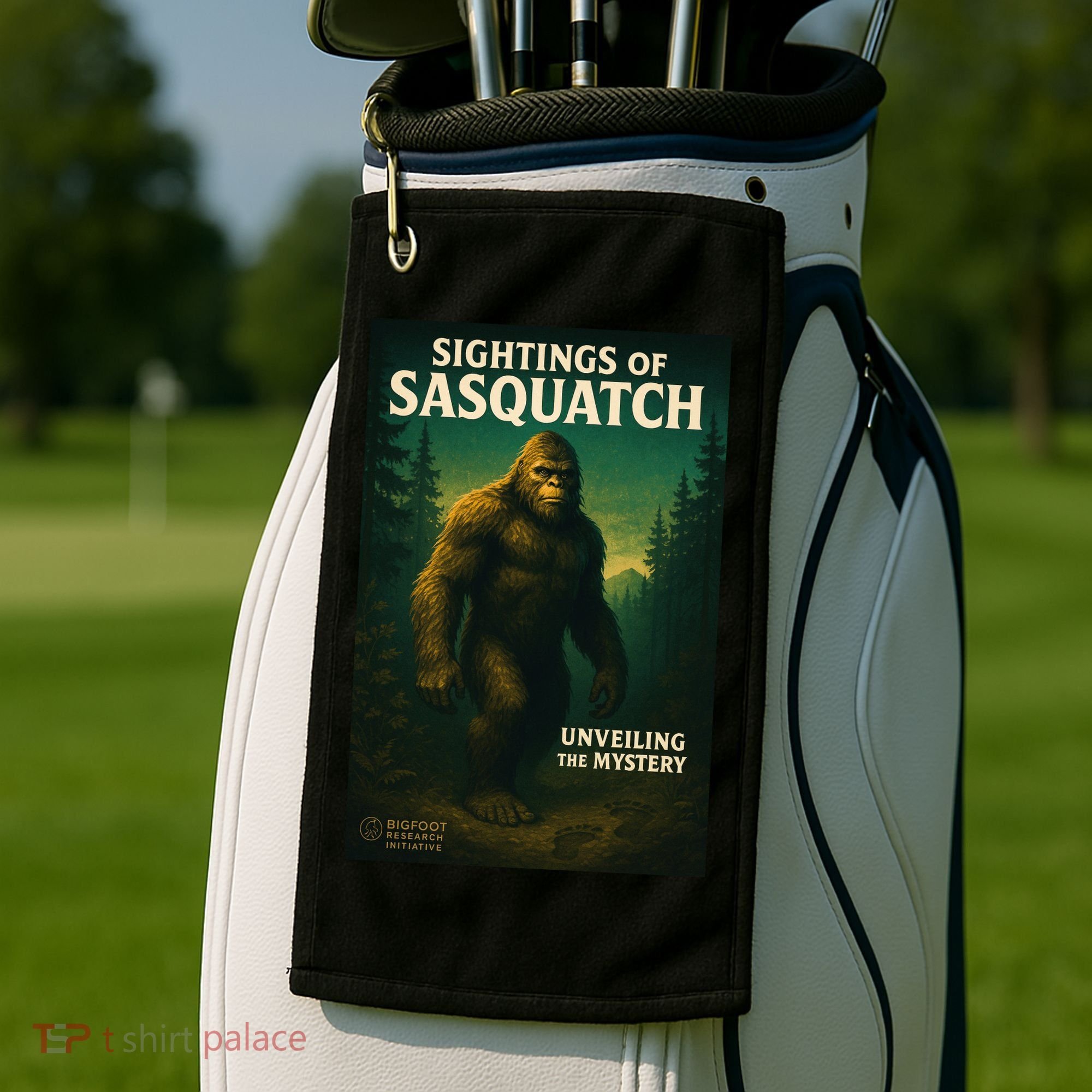Sightings Of Sasquatch Cryptid Mystery Forest Golf Towel