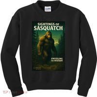 Sightings Of Sasquatch Cryptid Mystery Forest Kids Sweatshirt thumb 0