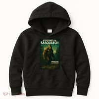 Sightings Of Sasquatch Cryptid Mystery Forest Kids Hoodie thumb 0
