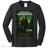 Sightings Of Sasquatch Cryptid Mystery Forest Kids Long Sleeve Shirt thumb 0