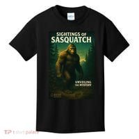 Sightings Of Sasquatch Cryptid Mystery Forest Kids T-Shirt thumb 0