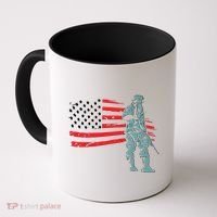 Support Our Soldiers USA American Flag Coffee Mug thumb 0