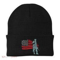 Support Our Soldiers USA American Flag Beanie thumb 0