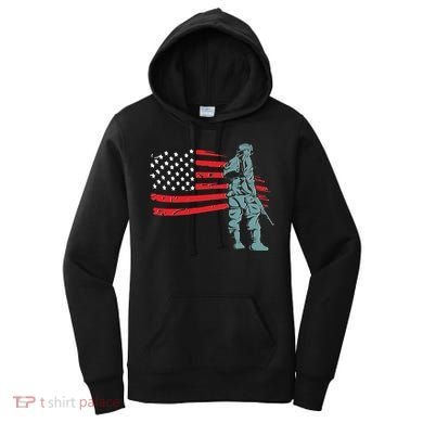 Support Our Soldiers USA American Flag Women's Hoodie