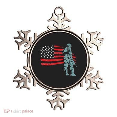 Support Our Soldiers USA American Flag Ornament
