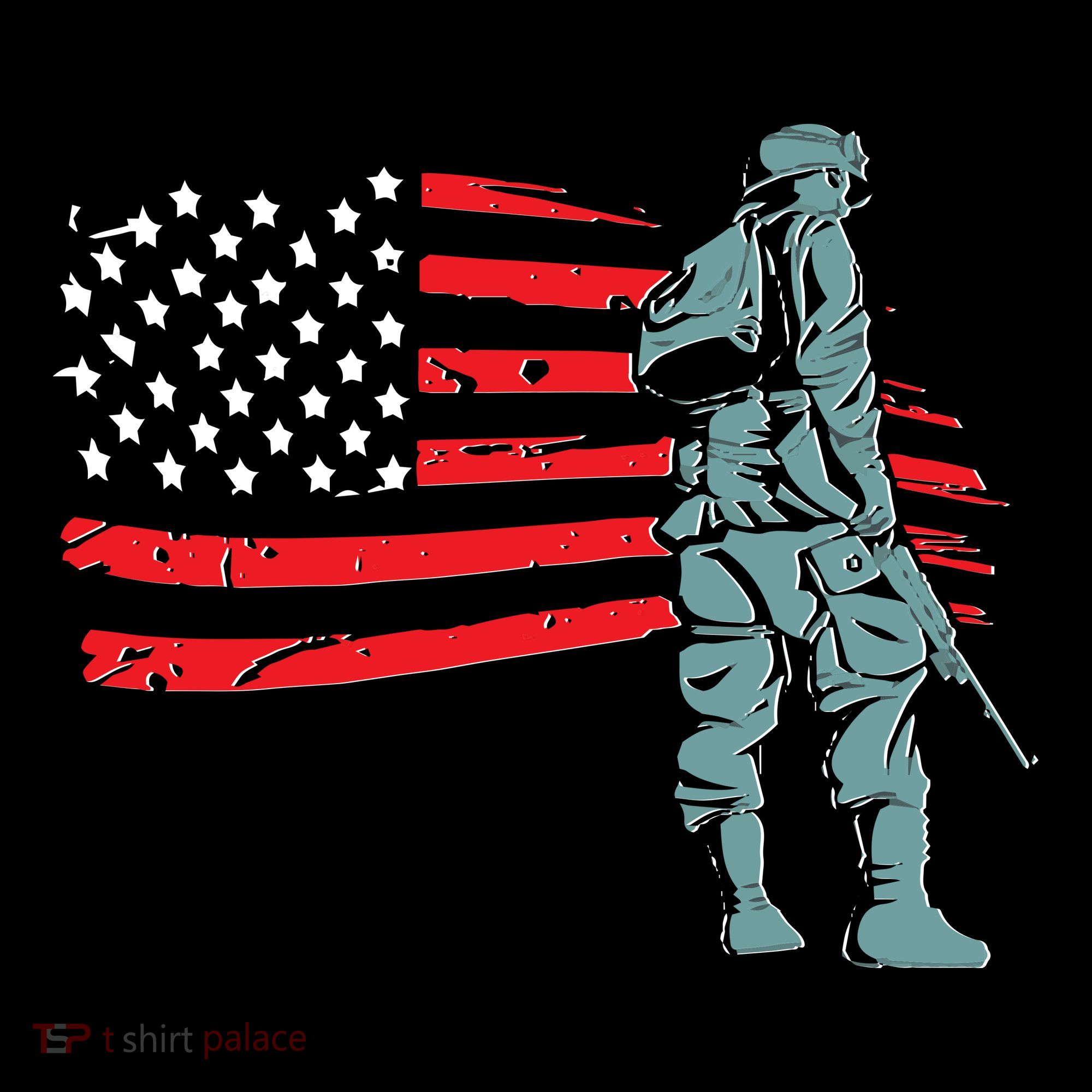 Support Our Soldiers USA American Flag Ornament
