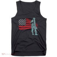 Support Our Soldiers USA American Flag Tank Top thumb 0