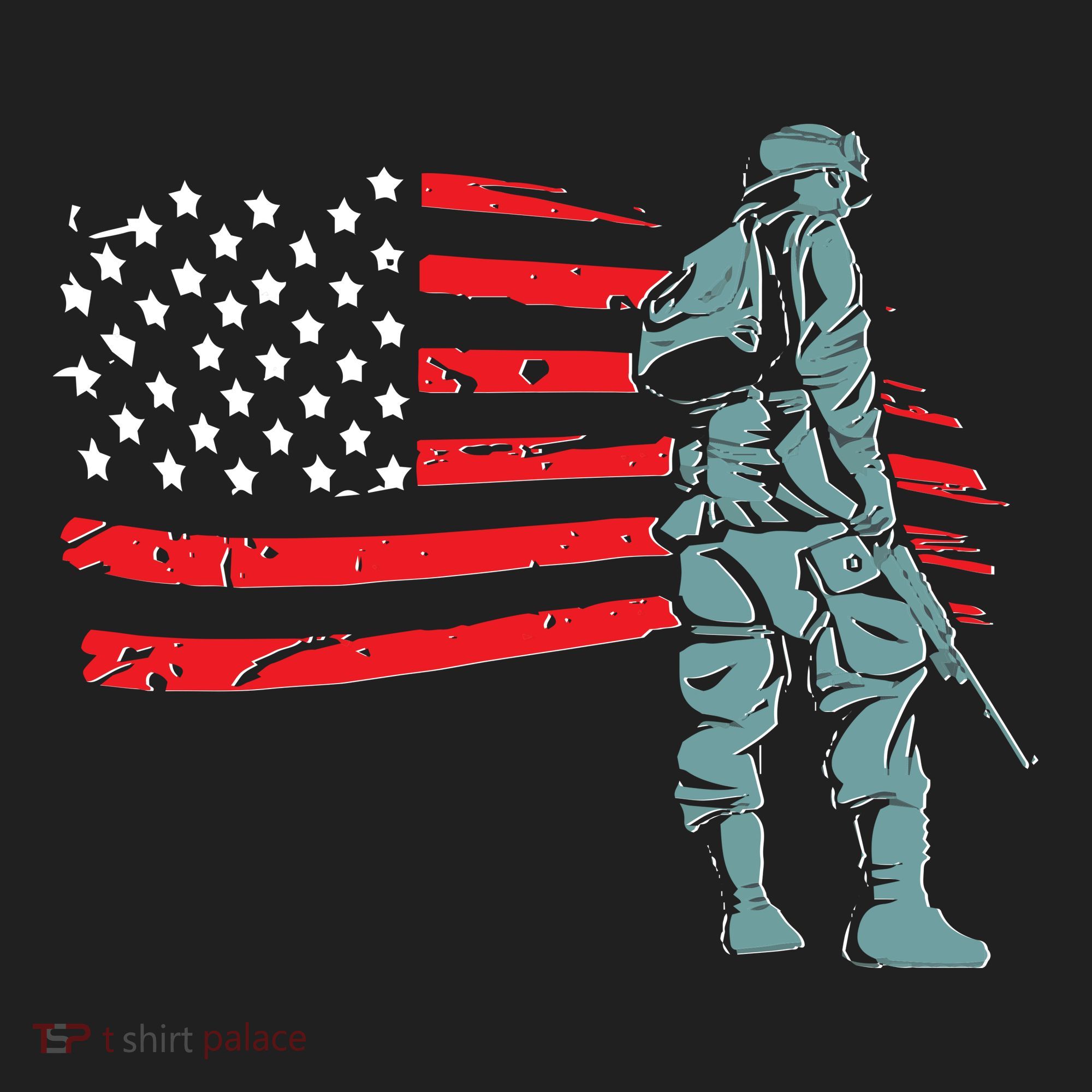 Support Our Soldiers USA American Flag Golf Towel