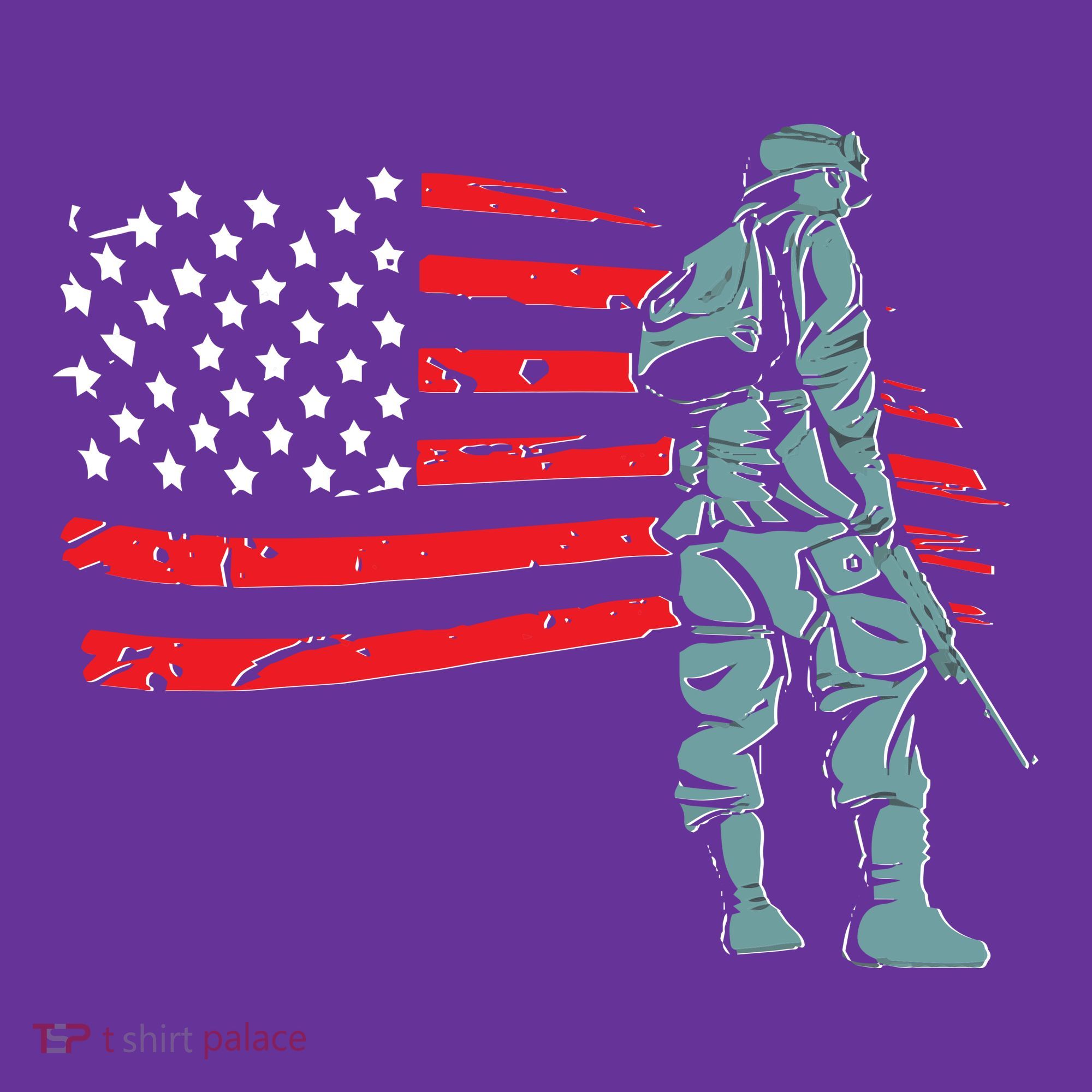 Support Our Soldiers USA American Flag Hoodie