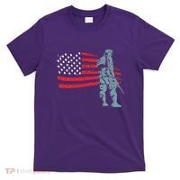 Support Our Soldiers USA American Flag T-Shirt thumb 0