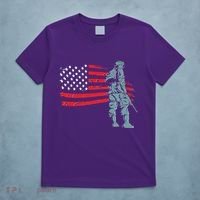 Support Our Soldiers USA American Flag T-Shirt thumb 5