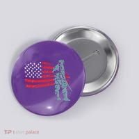 Support Our Soldiers USA American Flag Button thumb 0