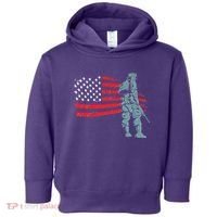 Support Our Soldiers USA American Flag Toddler Hoodie thumb 0